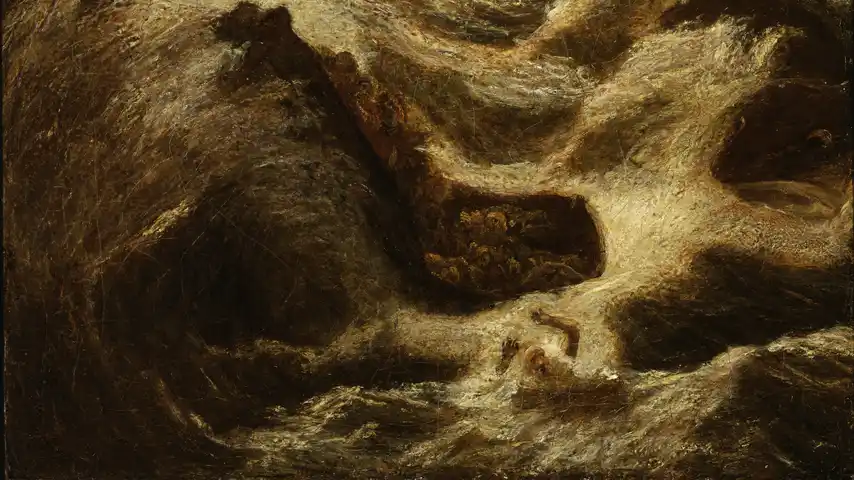 A painting by Albert Pinkham Ryder titled 'Jonah'