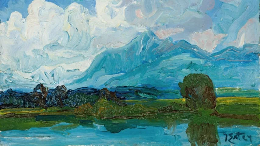Julius Exter, Lake With Clouds (Chiemsee), c. 1925