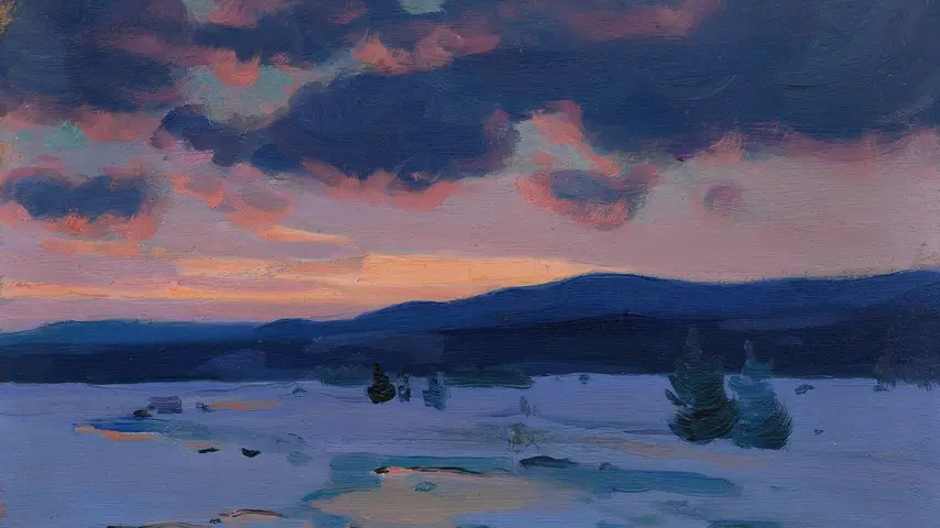 Clarence Gagnon, Crépuscule D'hiver (Baie St. Paul), 1915
