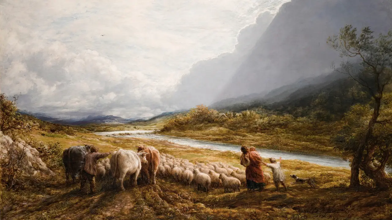 Painting by John Linnell titled 'The Cloud'