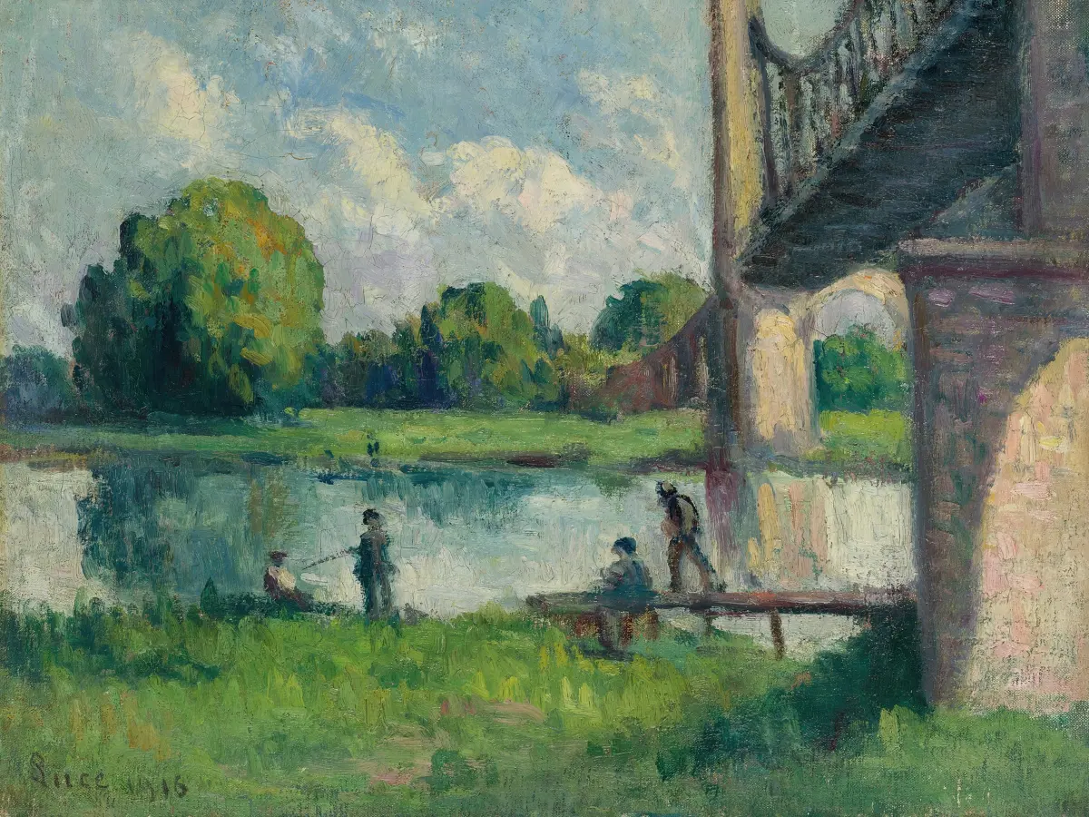 Maximilien Luce, Pont Aux Environs D’angers, 1916