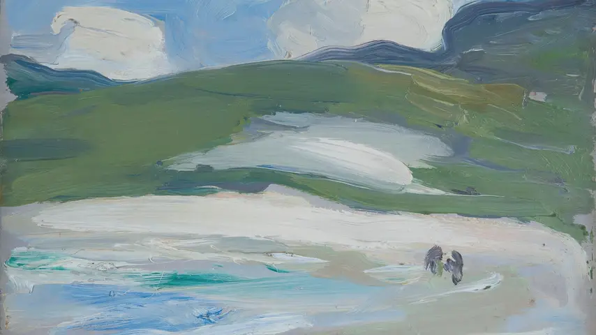 Abstract painting of a beach by Samuel John Peploe