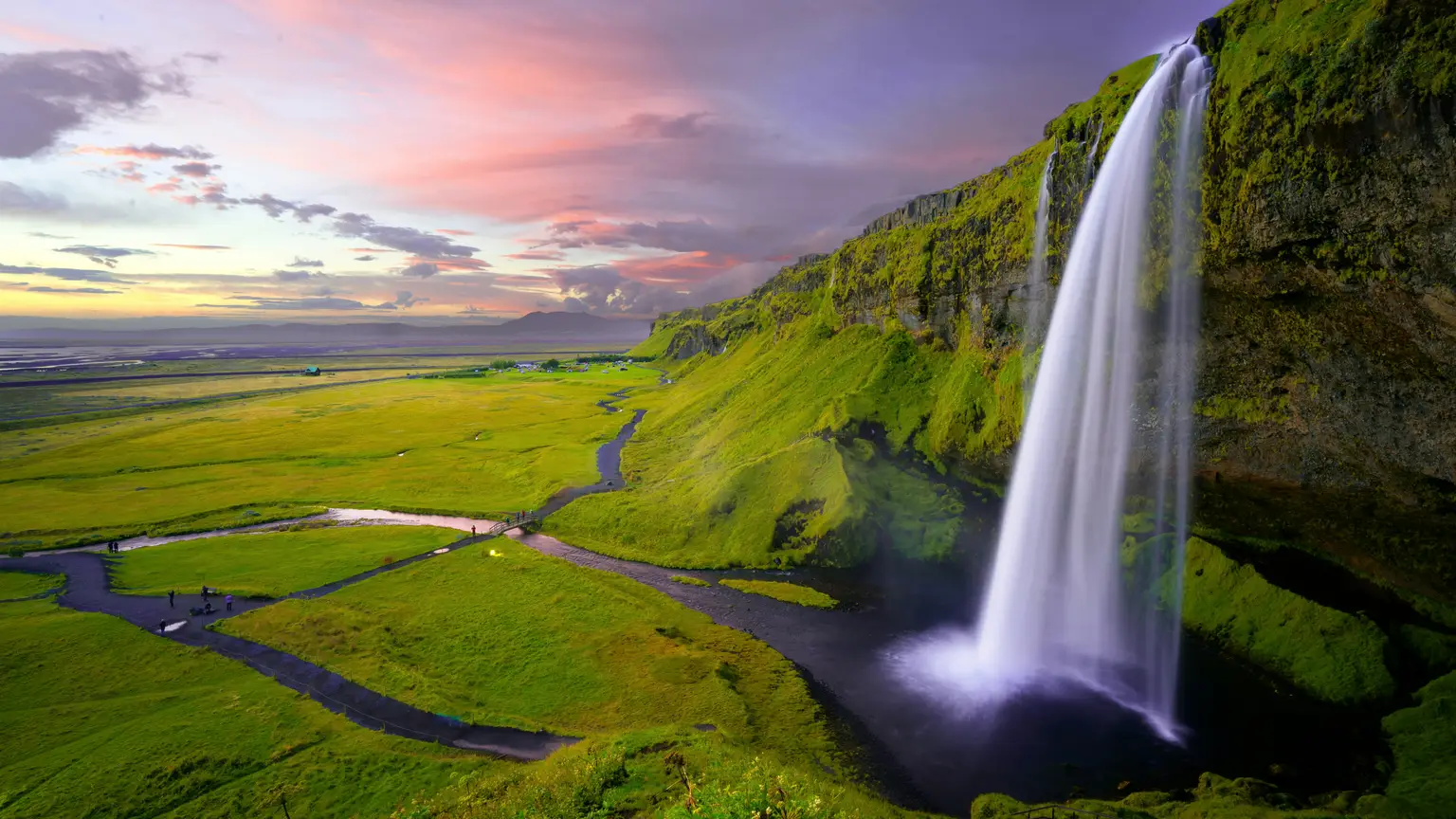 Breathtaking waterfall in Iceland that reflects the beauty and splendor of the God of the Bible
