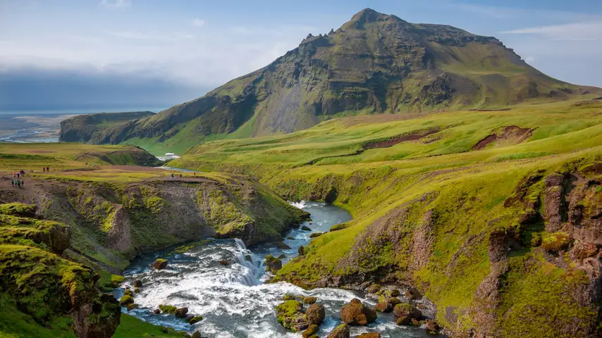 photo of mountainous landscape in Iceland