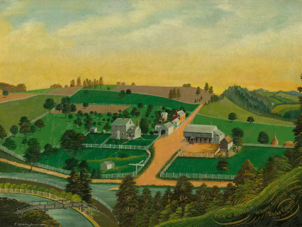 Charles C. Hofman, View of Benjamin Reber's Farm, 1872