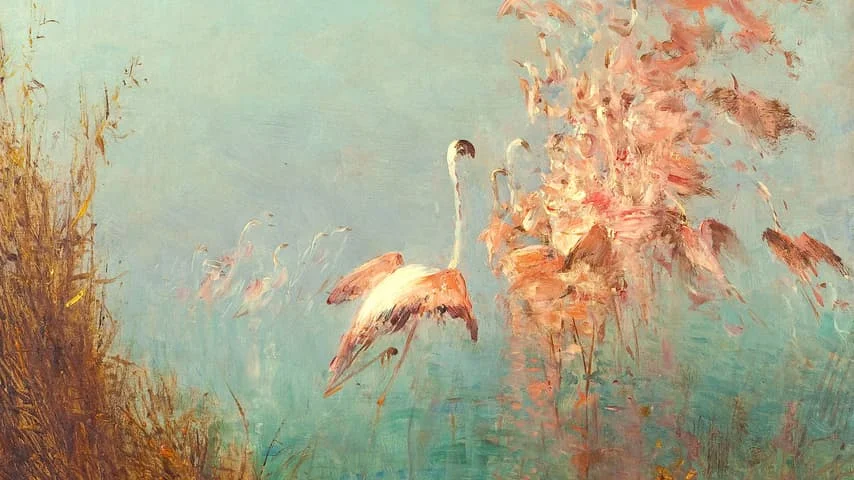 Félix Ziem, Envol De Flamants Roses, Étang De Vaccarès, 1890–1895