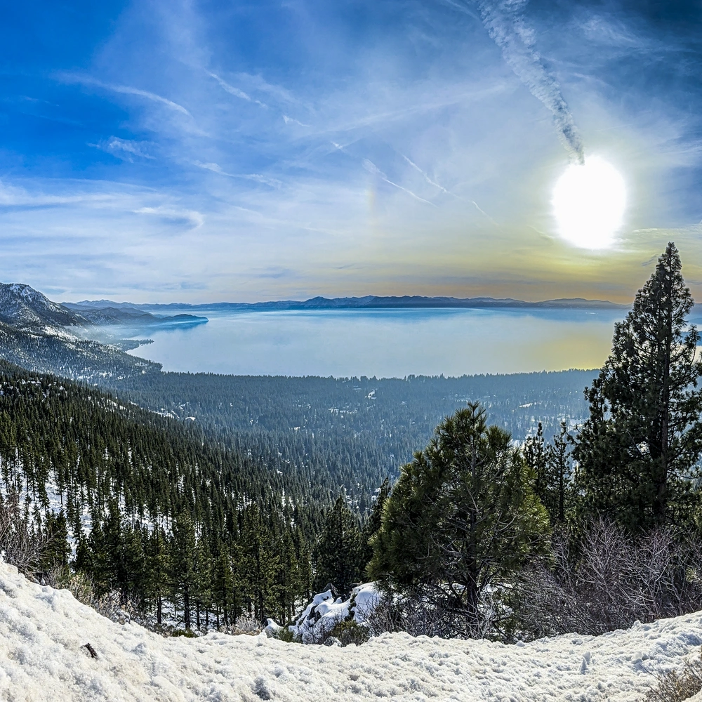 A view of Lake Tahoe from the Mount Rose Highway Scenic Overlook